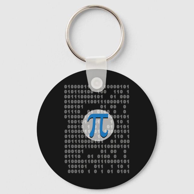Pi Day Ascii Binary Code 3.14 Pi Symbol Math Nerd Nyckelring (Framsida)