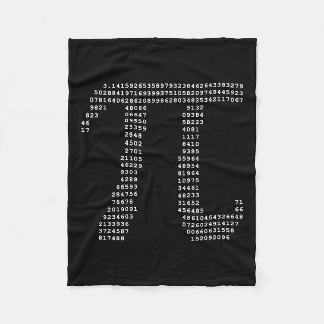 Pi Day Ascii Pi 3.14 Math Geek Fleecefilt (Framsidan)