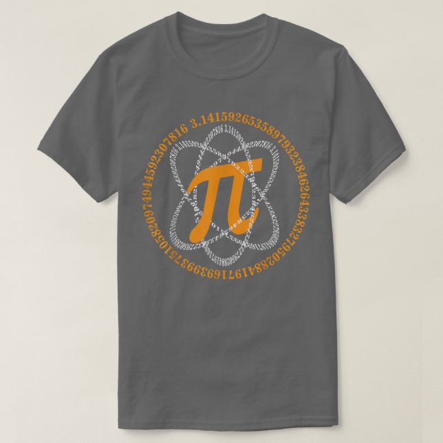 Pi Day Atom Pi Math Geek Science Älskare T Shirt (Design framsida)