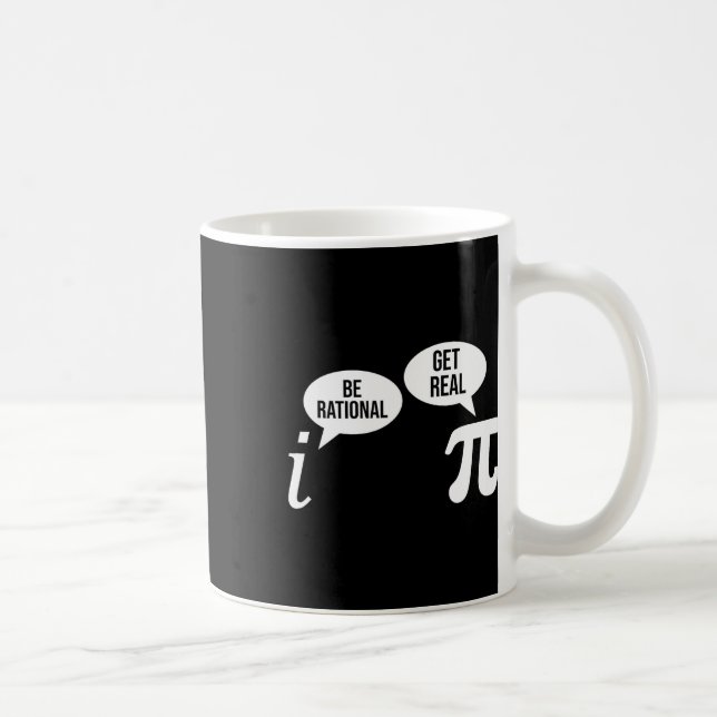 Pi Day BE Rational Get Real Funny Math Equation Te Kaffemugg (Höger)