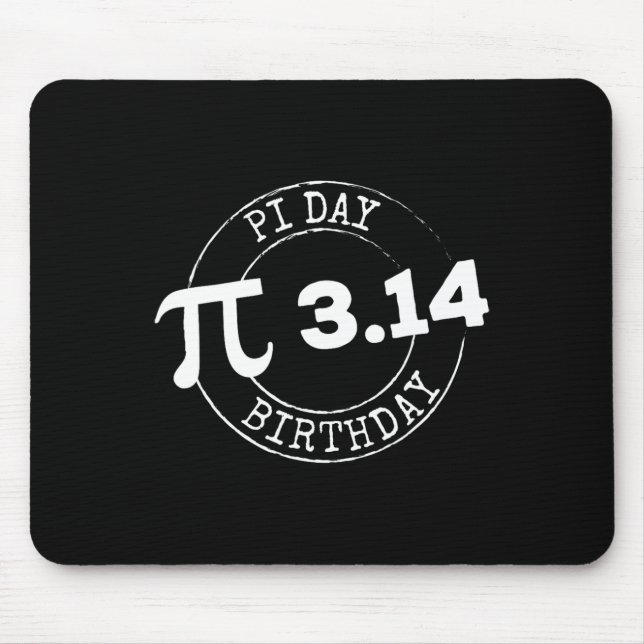 Pi Day Birthday 3 14 mars 14 Math Nerd Geeky Gift Musmatta (Framsidan)