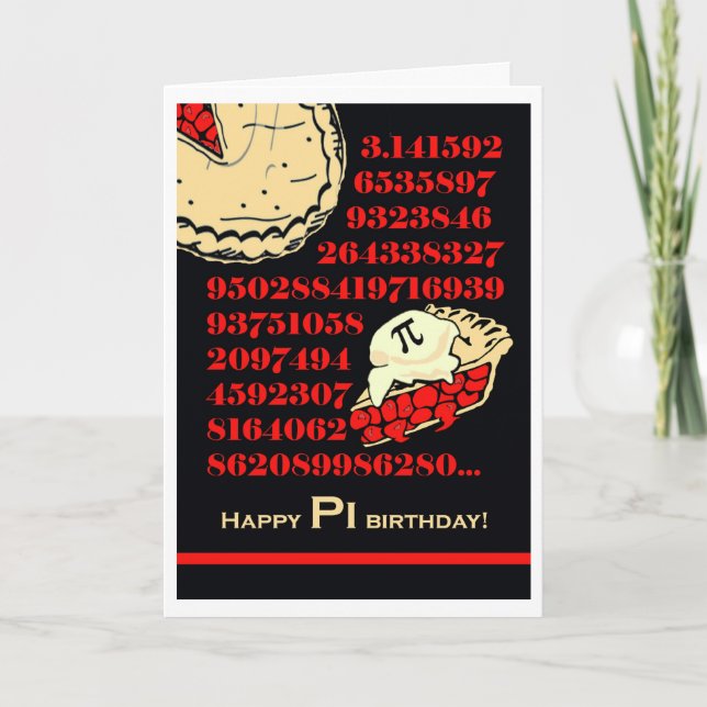 Pi Day Birthday, Grab a Slice of Pi Kort (Framsida)