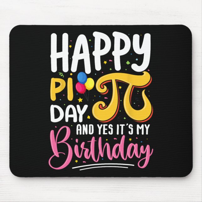 Pi Day Birthday Math Älskare Lycklig Pi Day. Musmatta (Framsidan)