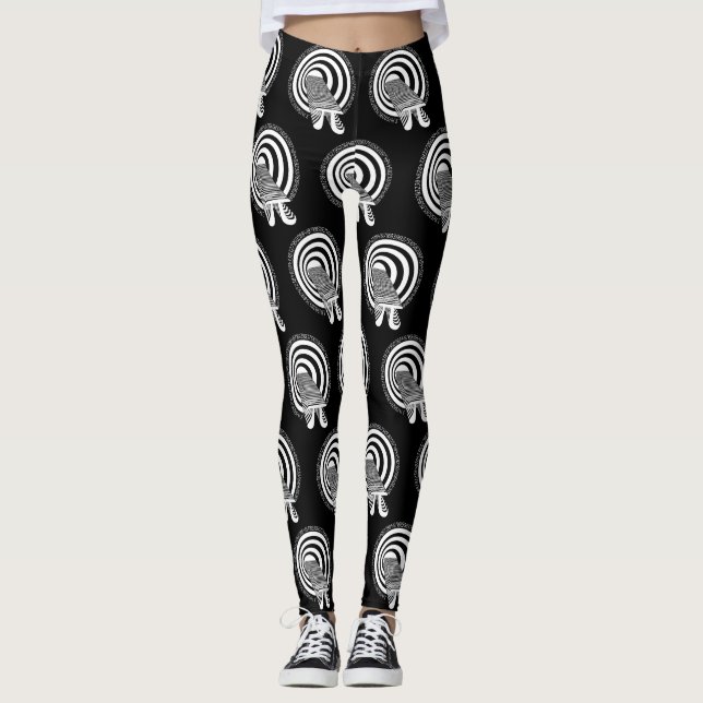 Pi Day Black Hål Typography Leggings (Framsida)
