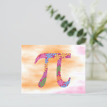 Pi Day Blommigt Vår Pi-symbolvykort