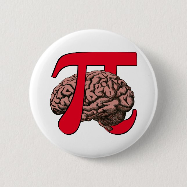 Pi Day Brain Knapp (Framsida)