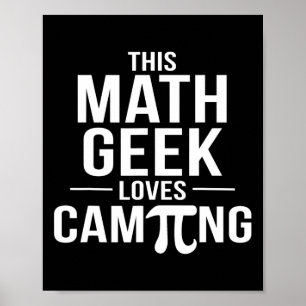 Pi Day Camping Tee Math Geek Teacher Math Klubb Ca Poster