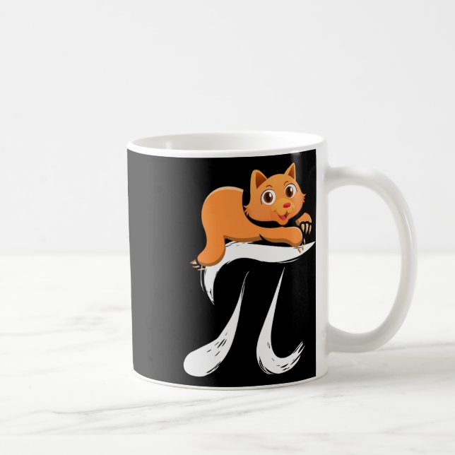 Pi Day Cat Kitten 14 mars Matematisk matematik Kaffemugg (Höger)