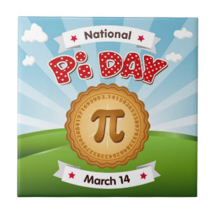 Pi Day Ceramic Tile Kakelplatta