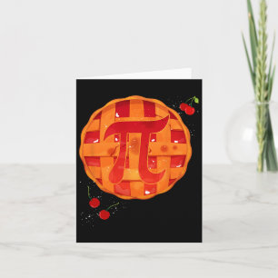 Pi Day Cherry Paj Math Teacher Funny Thanksgiving Kort