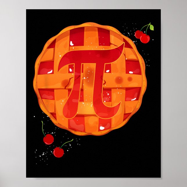 Pi Day Cherry Paj Math Teacher Funny Thanksgiving Poster (Framsidan)