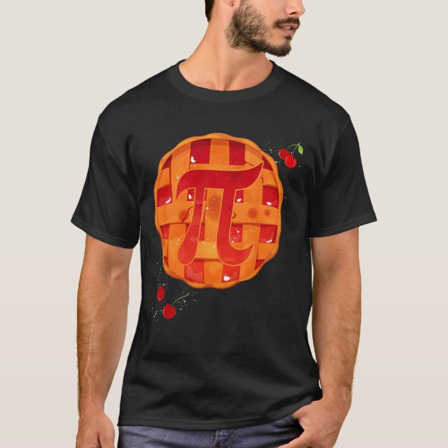 Pi Day Cherry Paj Math Teacher Funny Thanksgiving T Shirt (Framsida)