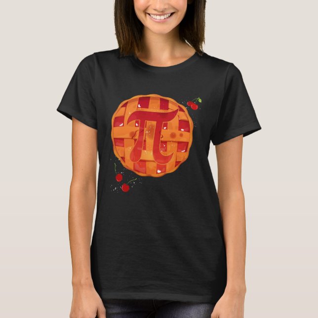 Pi Day Cherry Paj Math Teacher T Shirt (Framsida)