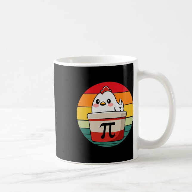 Pi Day Chicken Pot Paj Funny Math Teacher Nerd Gee Kaffemugg (Höger)