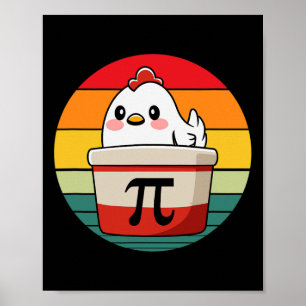 Pi Day Chicken Pot Paj Funny Math Teacher Nerd Gee Poster