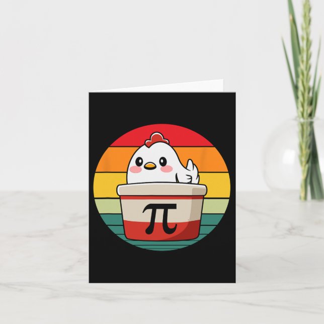 Pi Day Chicken Pot Paj Math Science Teacher Funny Kort (Framsida)