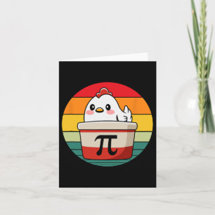 Pi Day Chicken Pot Paj Math Science Teacher Funny Kort