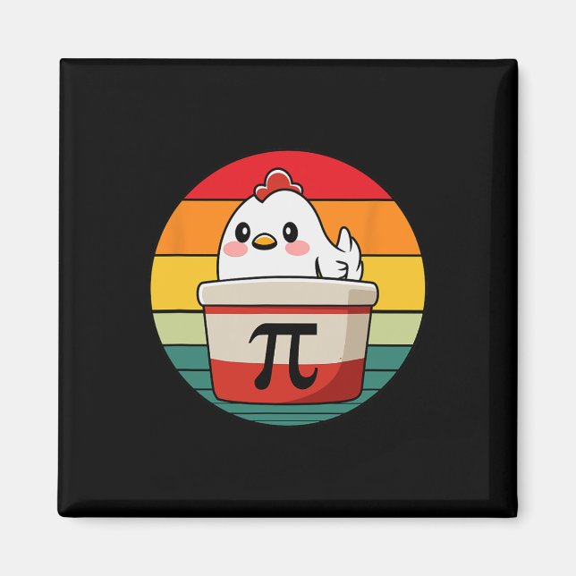 Pi Day Chicken Pot Paj Math Science Teacher Funny Magnet (Framsidan)