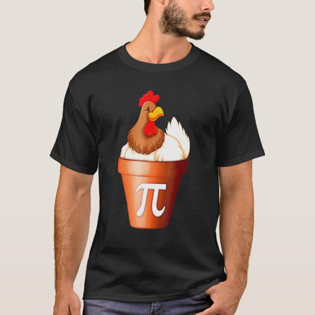 Pi Day Chicken Pot Paj School Student Lacher T Shirt (Framsida)