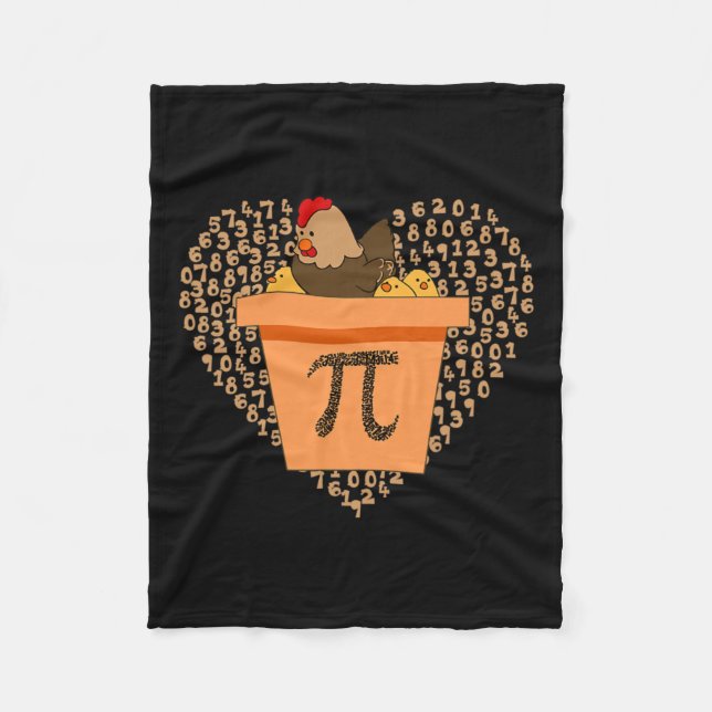 Pi Day Chicken Pot Pi Paj Math 3.14 Fleecefilt (Framsidan)