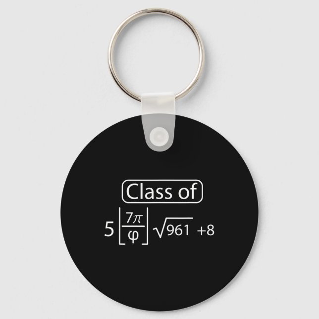 Pi Day Cl av 2025-grafiklös Math Älskare Graduat Nyckelring (Framsida)