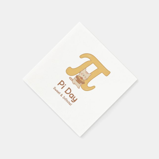 Pi Day Cute Cat Postcard – Sweet & Infinite | Math Pappersservett (Hörn)