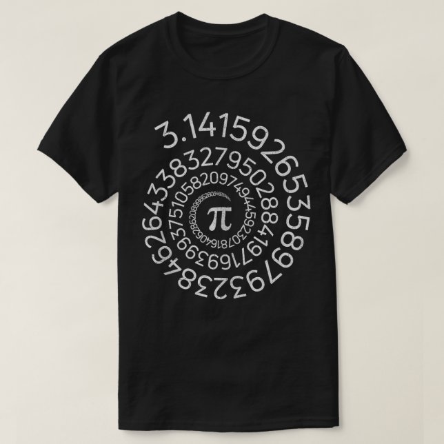 Pi Day Cute Spiral Math Student Lacher Math Älskar T Shirt (Design framsida)
