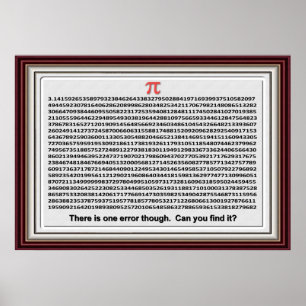 Pi Day-diagram för ROLIGT Poster