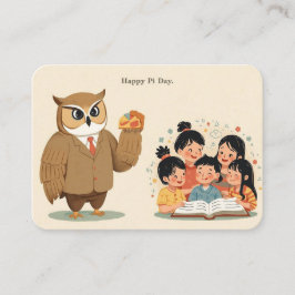 Pi Day Enclosure Card – Cute Owl Teacher Tilläggskort
