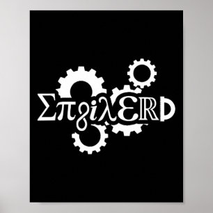 Pi Day Enginerd Ingenjör mekaniska redskap Poster