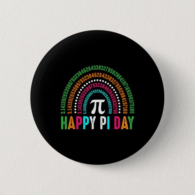 Pi Day Firande Math Science Funny Teacher Gift Knapp (Framsida)