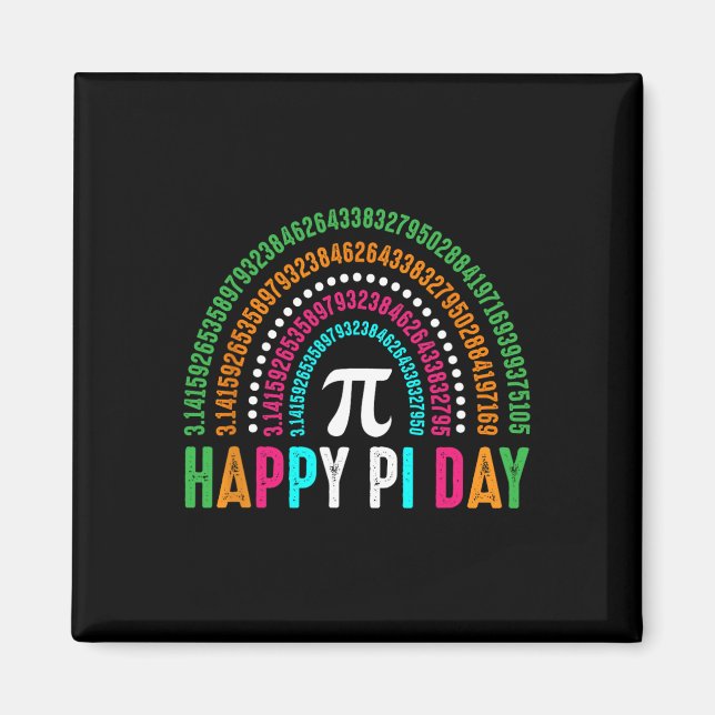 Pi Day Firande Math Science Funny Teacher Gift Magnet (Framsidan)