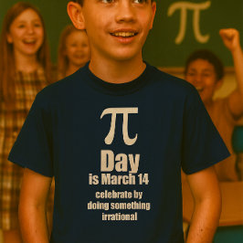 Pi Day firande shirt, mörk T-shirt