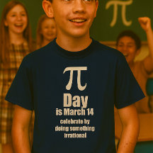Pi Day firande shirt, mörk