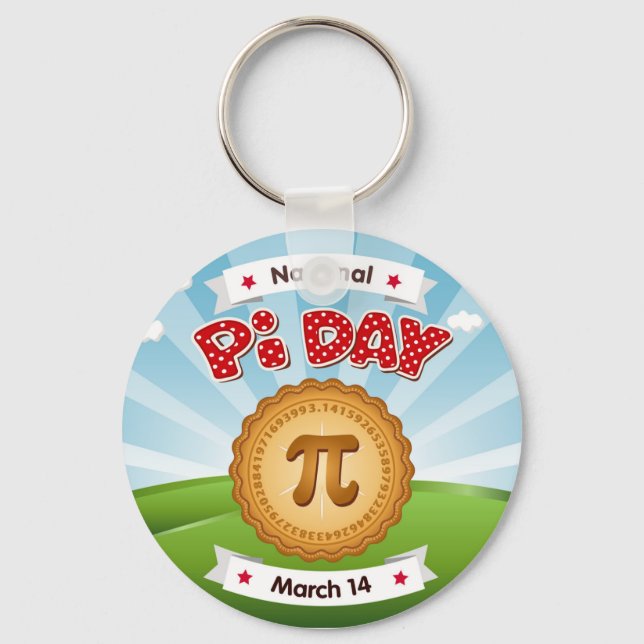 Pi Day, Firar Math, Eat Paj! Nyckelring (Framsida)