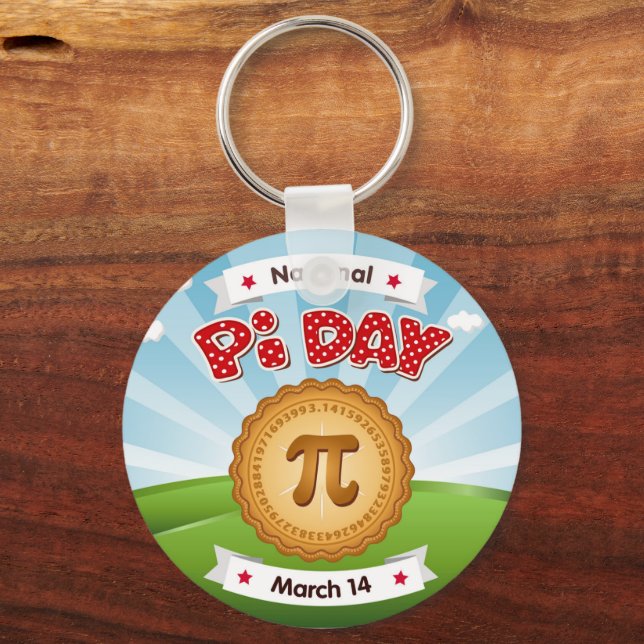 Pi Day, Firar Math, Eat Paj! Nyckelring (Framsida)