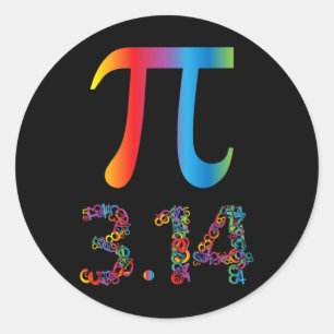 Pi Day for Women Kids Manar Lung Gift Graphic Math Runt Klistermärke