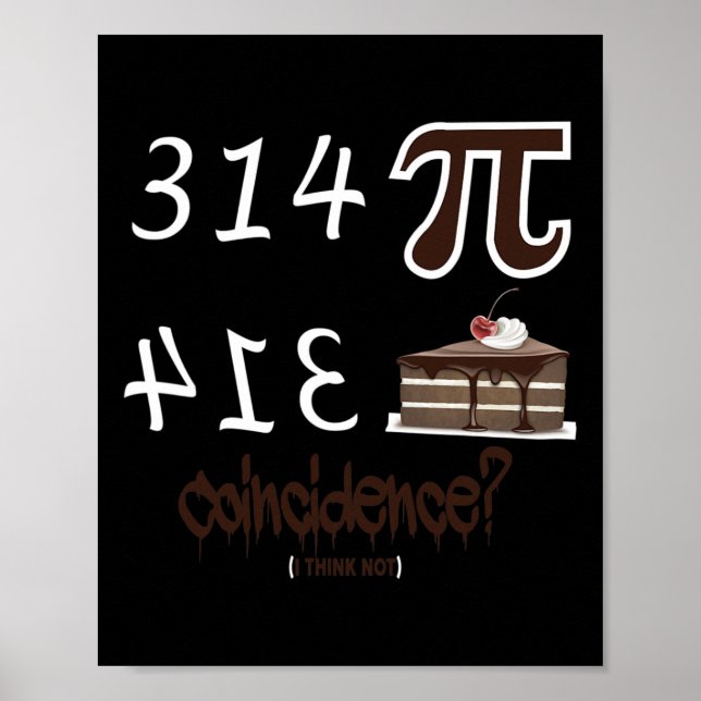 Pi-Day-funna, unika formelekvationer för grafik, m Poster (Framsidan)