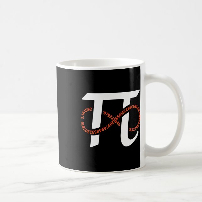 Pi Day Funny Infinity Numbers Geek Nerd Math Älska Kaffemugg (Höger)
