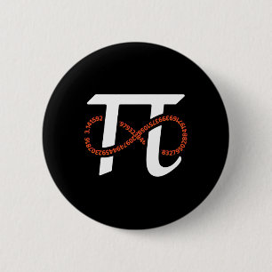 Pi Day Funny Infinity Numbers Geek Nerd Math Älska Knapp