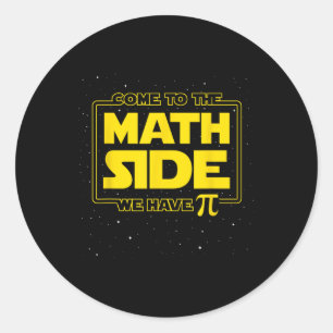 Pi Day FUNNY - Kom till Math Side vi har Pi Gi Runt Klistermärke