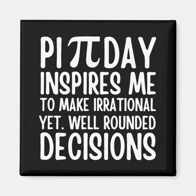 Pi Day Funny Magnet (Framsidan)