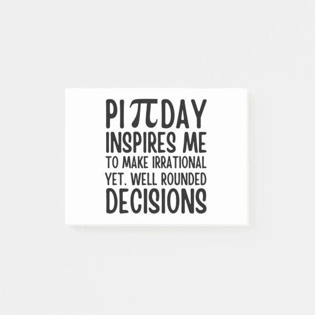Pi Day Funny Post-it Block (Framsida)