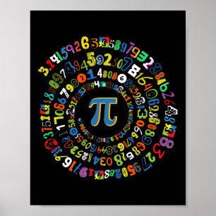 Pi Day Funny Spiral Math Geek Coola Mathematics Lo Poster