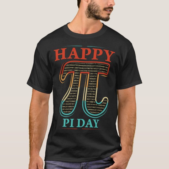 Pi Day Geometry Algebra Math Lycklig Pi Day T Shirt (Framsida)