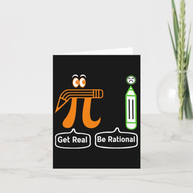 Pi Day Get Real BE Rational Irrationational Number Kort (Framsida)