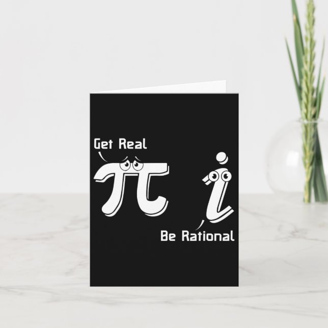 Pi Day Get Real BE Rational Irrationational Number Kort (Framsida)