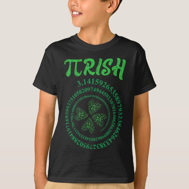 Pi Day Graphic Irish Funny St. Patrick's Day Math T Shirt (Framsida)