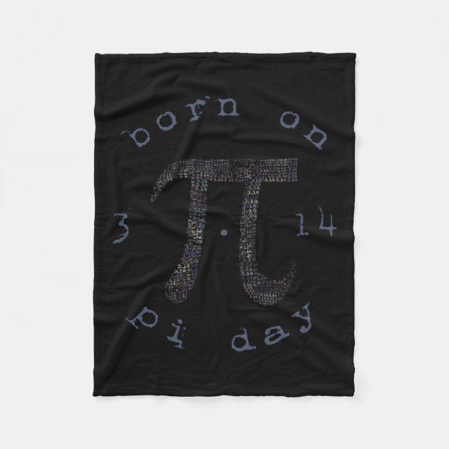 Pi Day Grattis på födelsedagen, född 3.14 Fleecefilt (Framsidan)