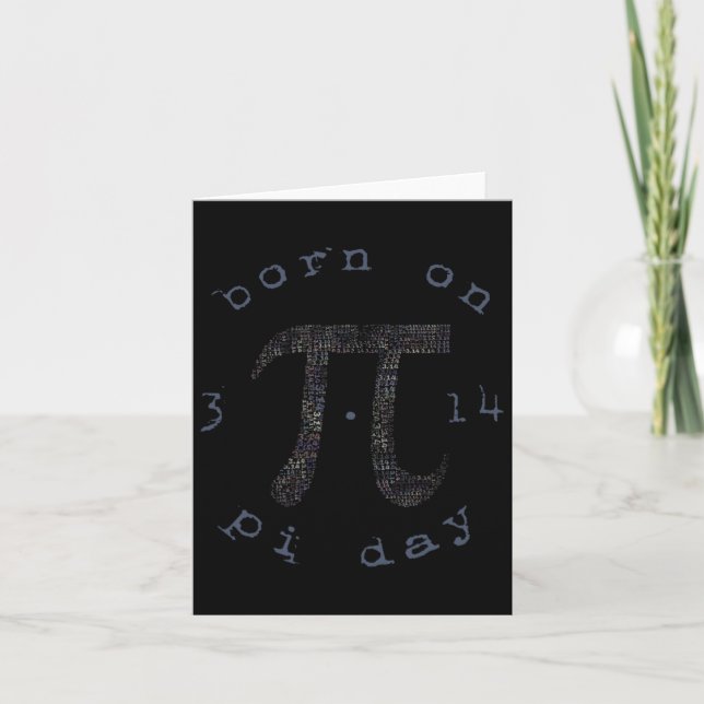 Pi Day Grattis på födelsedagen, född 3.14 Kort (Framsida)